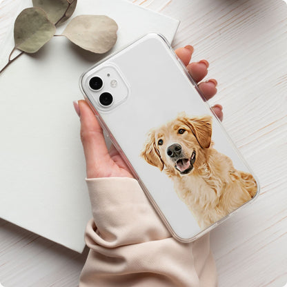 Custom Clear Pet Phone Case - Pet Photo + Name