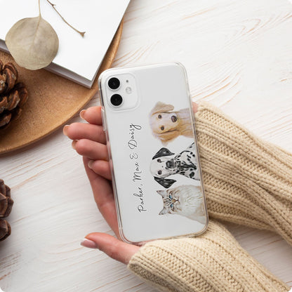 Custom Clear Pet Phone Case - Pet Photo + Name