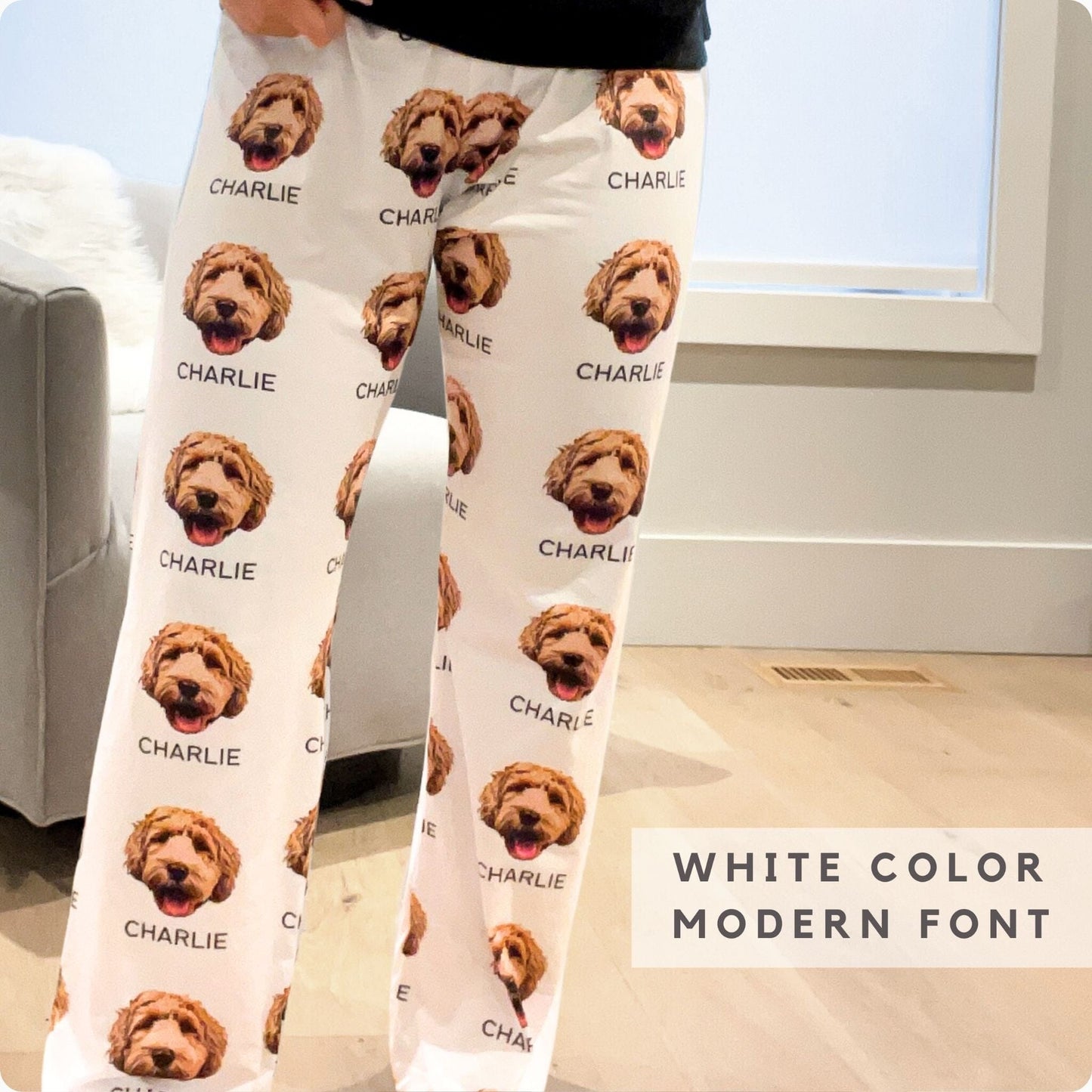 Custom Solid Color Pet Pajamas Using Pet Photo + Name