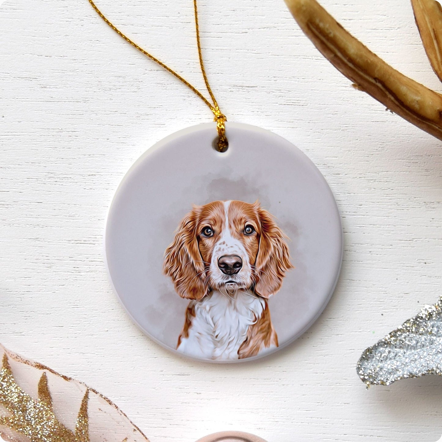 Custom Color Splash Memorial Pet Ornament - Pet Photo + Name