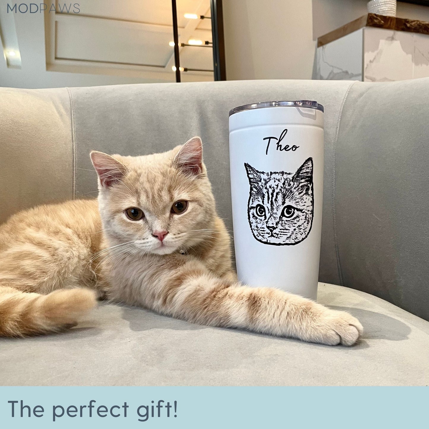 Custom Pet Tumbler - Pet Photo + Name