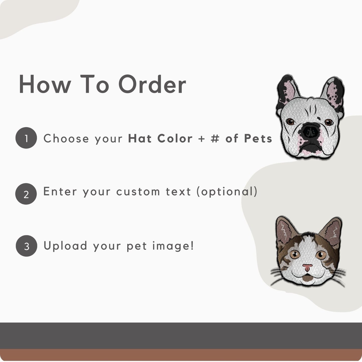 Custom Embroidered Pet Hat  - Pet Photo