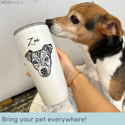 Custom Pet Tumbler - Pet Photo + Name