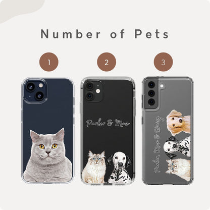 Custom Clear Pet Phone Case - Pet Photo + Name