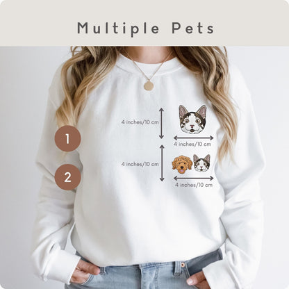 Custom Color Embroidered Pet Sweater Using Pet Photo + Name