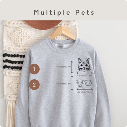 Custom Color Line Embroidered Pet Sweater Using Pet Photo + Name