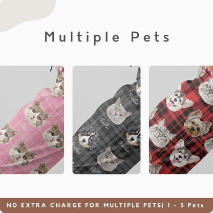 Custom Plaid Color Pet Pajamas Using Pet Photo + Name