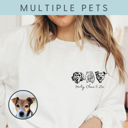 Custom Pet Sweater - Corner Pet Photo + Name