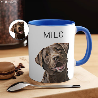 Custom Pet Color Mug - Pet Photo + Name