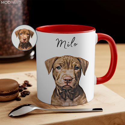 Custom Pet Color Mug - Pet Photo + Name