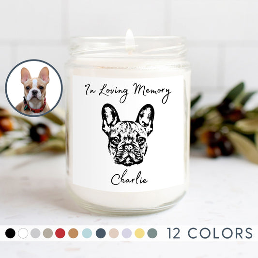 Custom Pet Candle - Pet Photo + Message