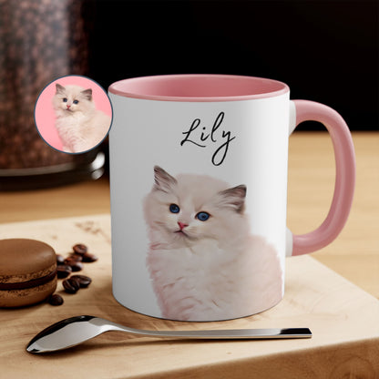 Custom Pet Color Mug - Pet Photo + Name