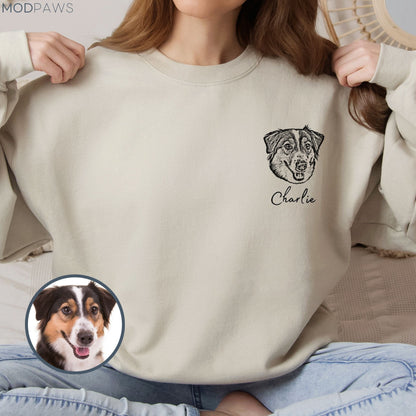 Custom Pet Sweater - Corner Pet Photo + Name