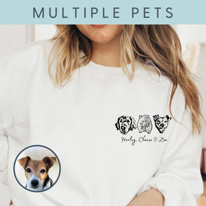 Custom Pet Sweater - Corner Pet Photo & Name