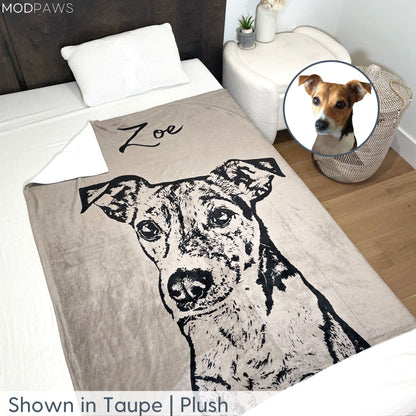 Custom Pet Blanket - Pet Photo + Name