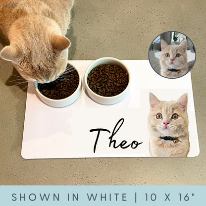 Custom Color Pet Mat - Pet Photo + Name