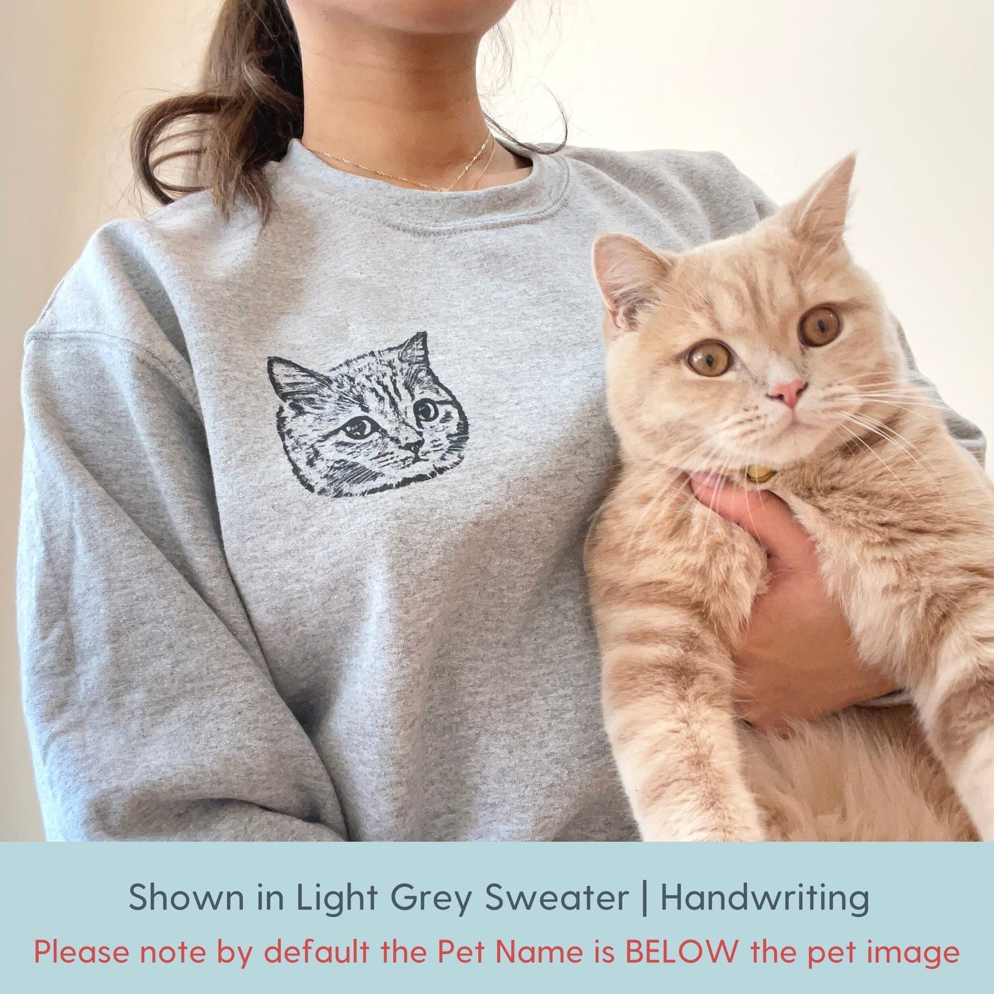 Custom Pet Sweater - Corner Pet Photo & Name