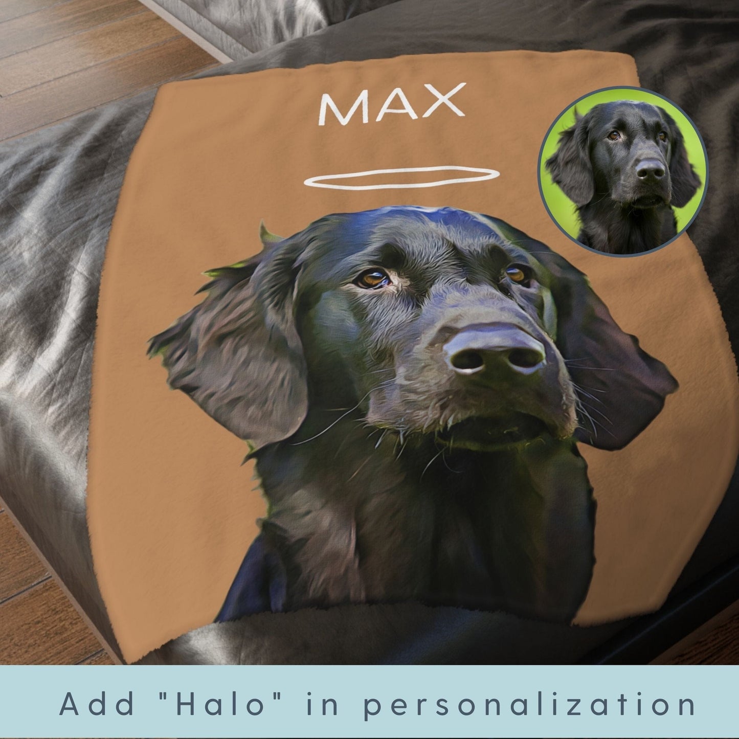 Custom Pet Color Blanket - Pet Photo + Name