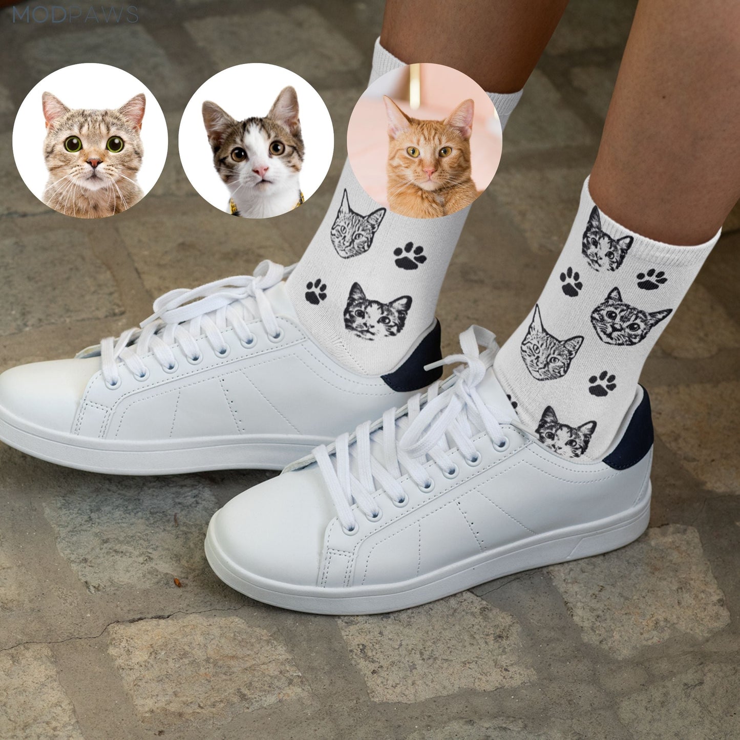 Custom Pet Socks - Pet Photo + Name