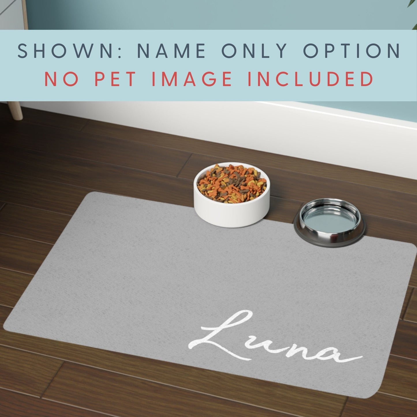 Custom Color Pet Mat - Pet Photo + Name