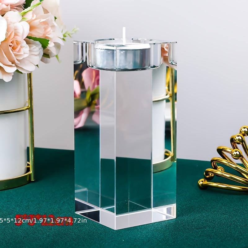 Custom Photo Glass Candle Holder - Perfect for Weddings, Birthdays & Holidays | Ideal for Christmas, Thanksgiving, Father's Day, Mother's Day & Memorial Gifts | Polished Finish, Tabletop Decor (Candle Not Included)