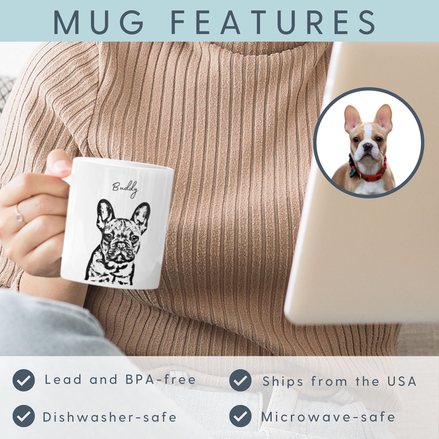 Custom Pet Mug - Pet Photo + Name