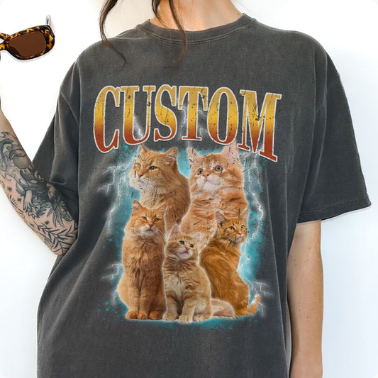 Custom Comfort Colors Vintage Pet Shirt - Pet Photo + Name