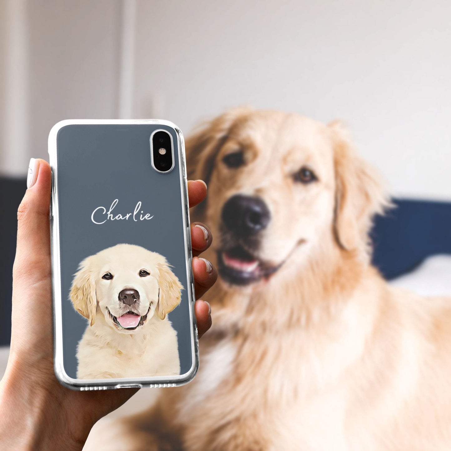 Custom Pet Phone Case - Pet Photo + Name