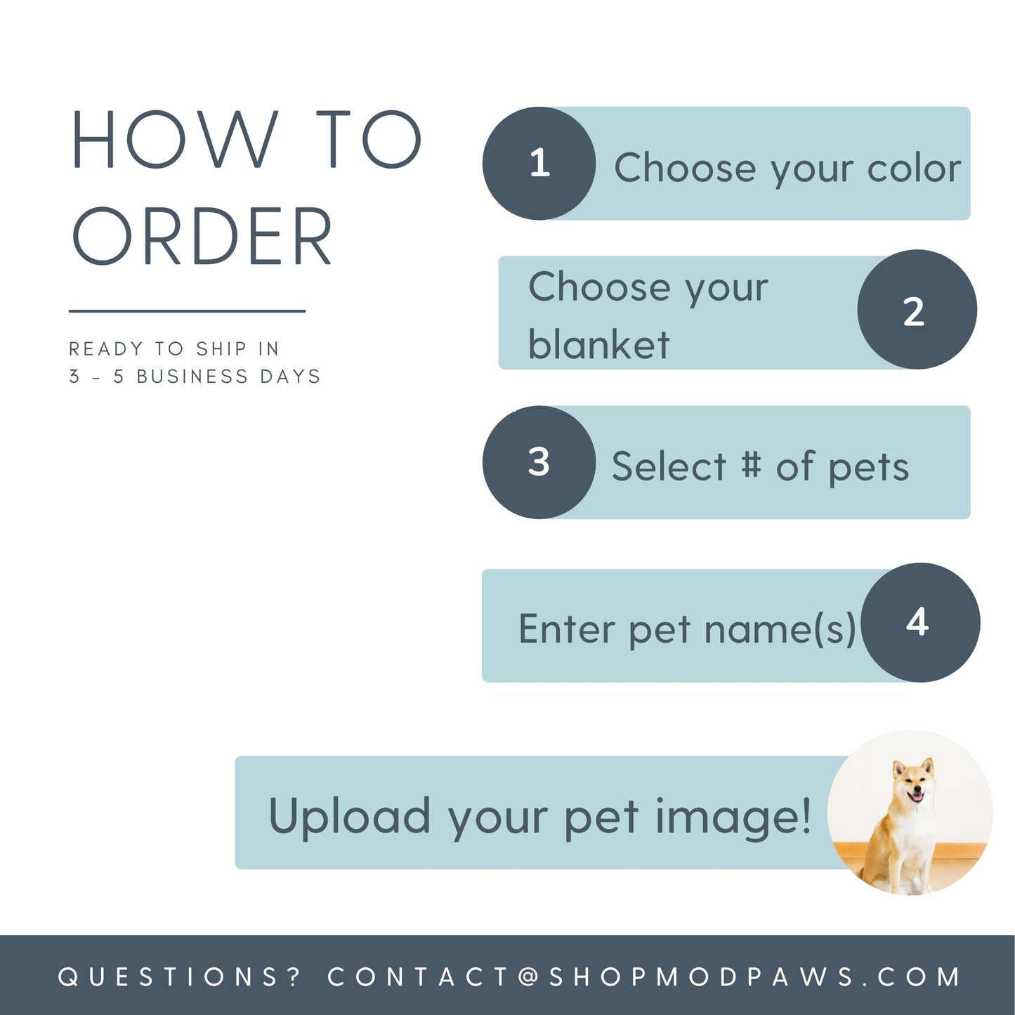 Custom Pet Blanket - Pet Photo + Name